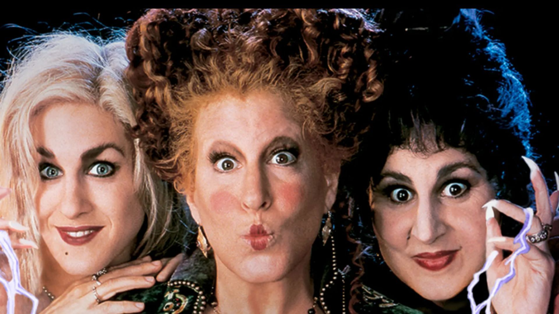 Bette Midler, Sarah Jessica Parker, and Kathy Najimy in Hocus Pocus (Image via Apple TV+)